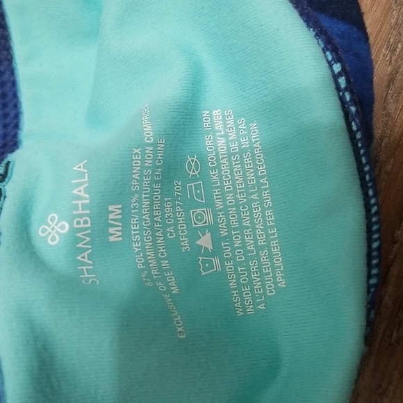 (M) Shambhala Geometric Print Athleisure Sports Bra Lightly Padded Yoga Leisure - Picture 7 of 7